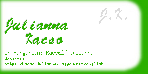 julianna kacso business card